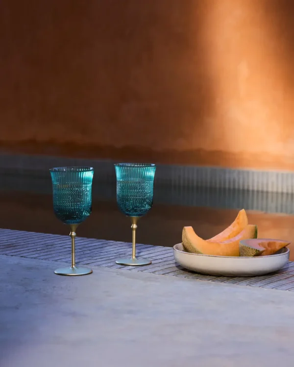 Sun Glasses Wine Set of 4 / Bazaruto Blue
