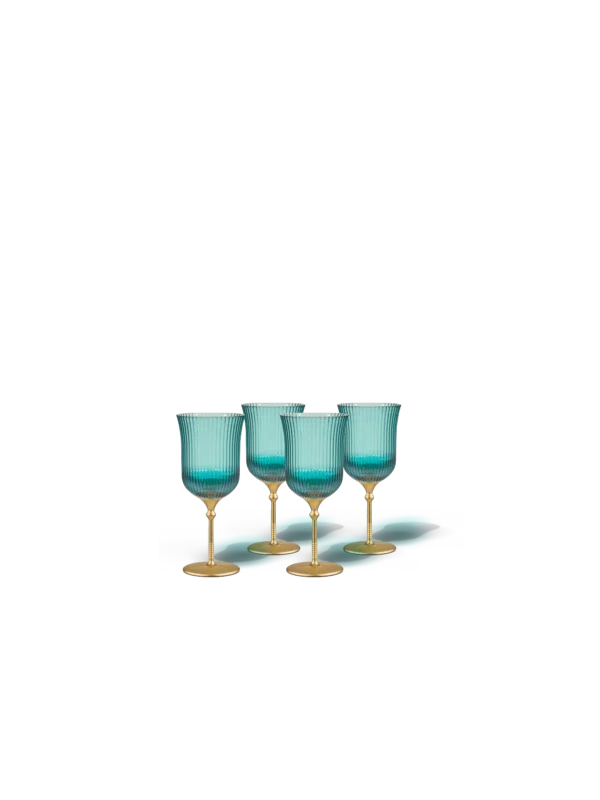 Sun Glasses Wine Set of 4 / Bazaruto Blue