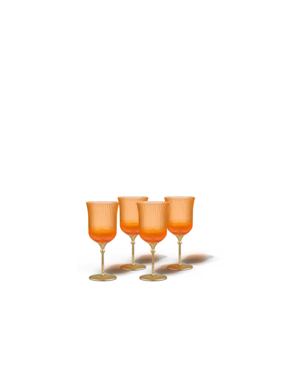 Sun Glasses Wine Set of 4 / Orchard Orange