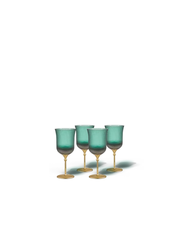 Sun_Glasses_Wine_Set_PG_01_-_Front_1200x1600_WEB Sun Glasses Wine Set of 4 / Parisian Green